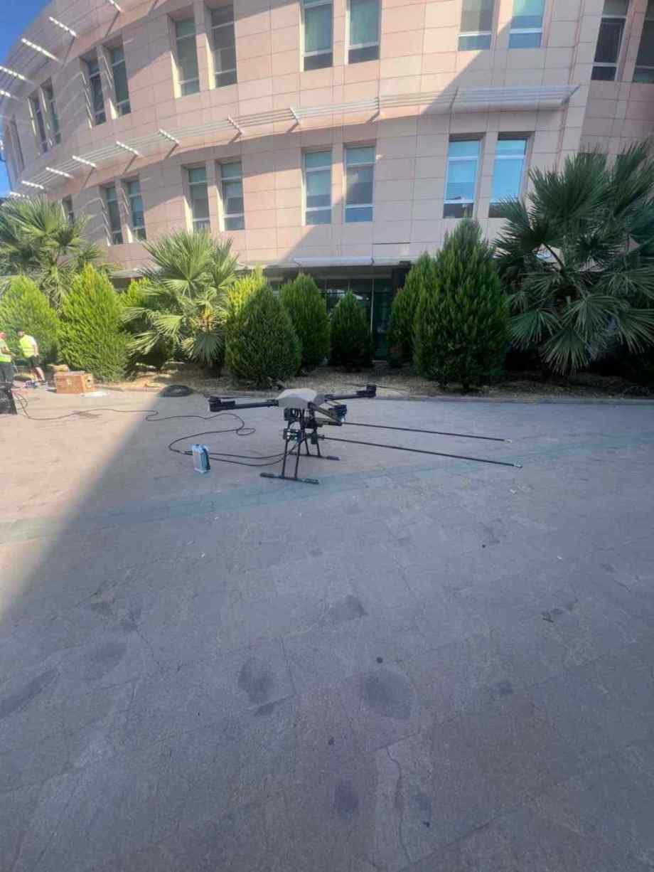 Drone ile yapılan dış cephe temizlik çalışmaları