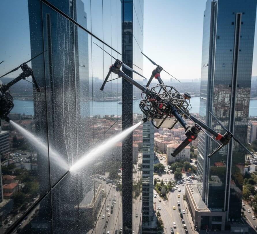 İstanbul'da uygun dış cephe cam temizliği fiyatları ile drone ile temizlik hizmetleri: Gün Temizlik