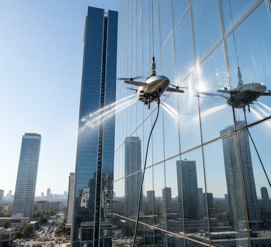 Teknolojik drone ile temizlik sistemleri