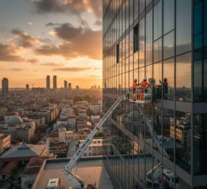 Vinçle İstanbul dış cephe cam temizliği hizmetleri: Gün Temizlik