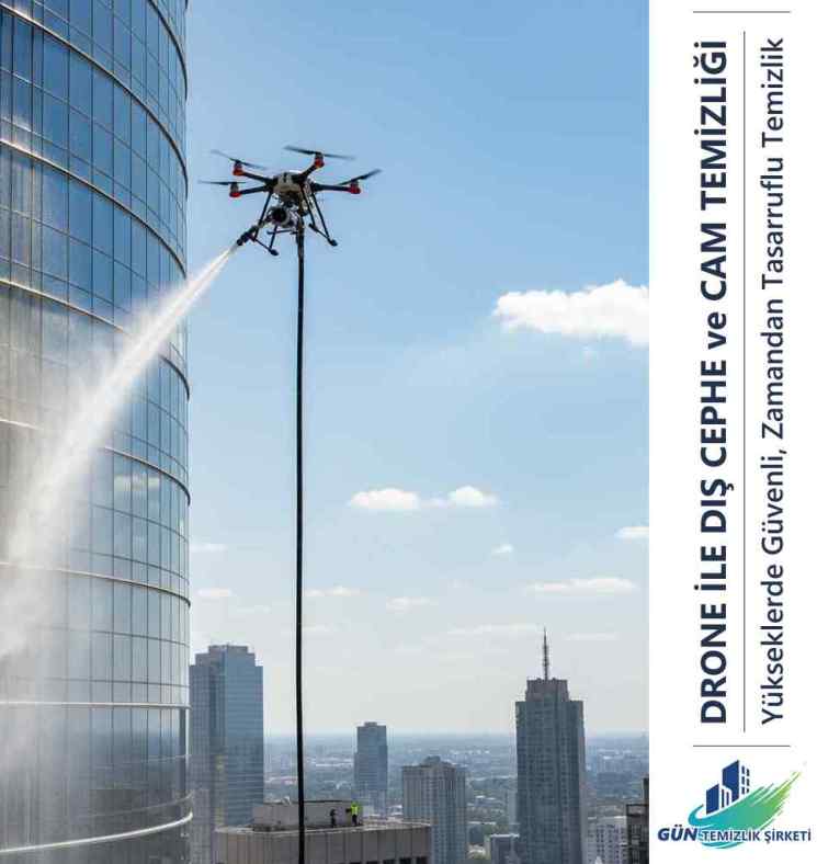 Drone ile dış cephe ve cam temizliği hizmetleri
