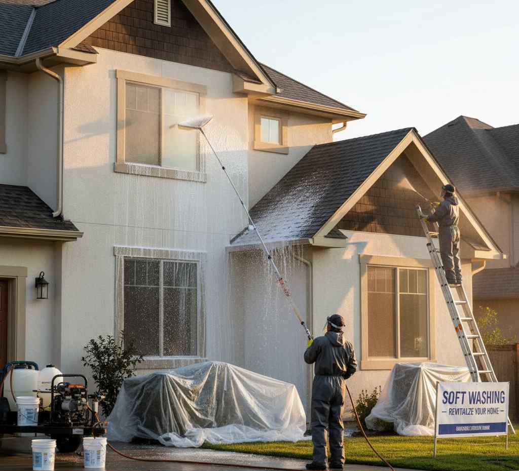 Düşük basınçlı dış cephe yıkama hizmeti: Gün Temizlik