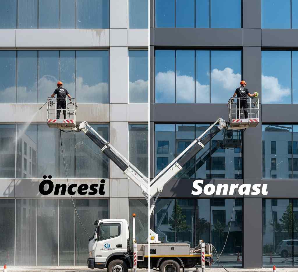 İnşaat sonrası profesyonel cephe temizliği hizmetleri - Gün Temizlik
