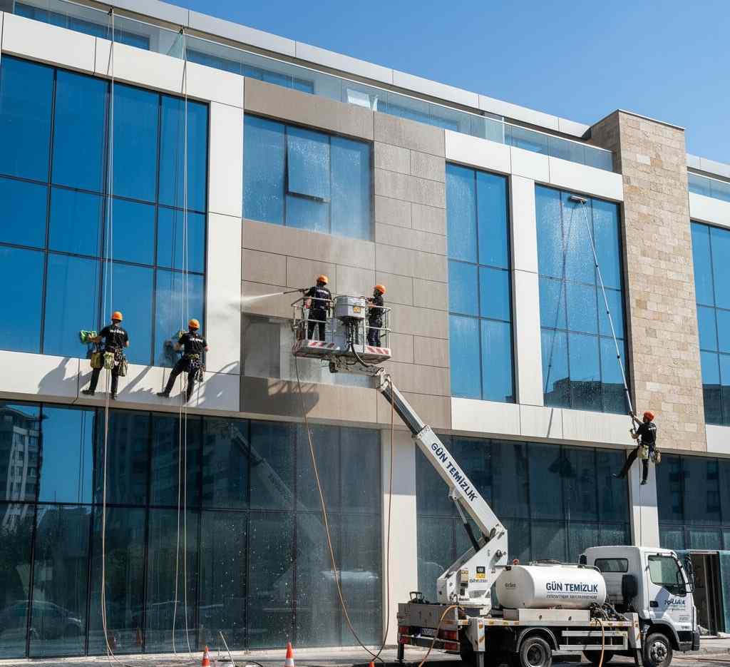 İşyerlerinde cam cephe temizliği hizmetleri: Gün Temizlik