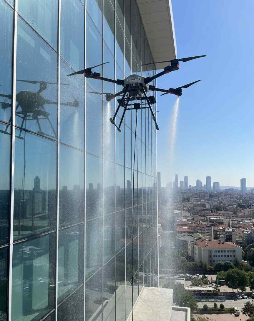 Otellerde drone ile dış cephe temizlik hizmetleri: Gün Temizlik Şirketi