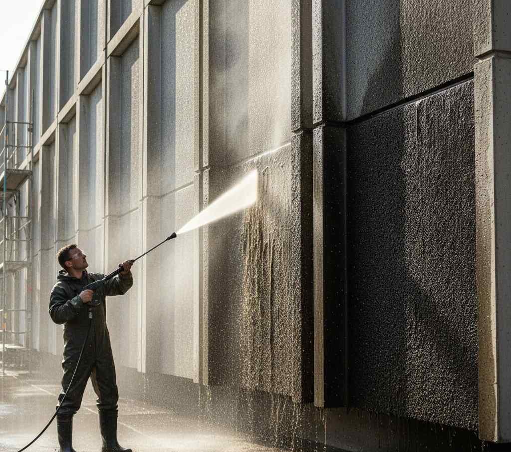 Profesyonel dış cephe basınçlı yıkama çalışmaları