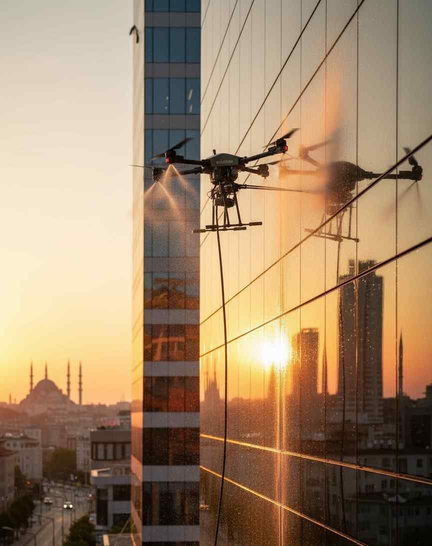 Profesyonel drone ile cephe temizlik hizmetleri İstanbul: Gün Temizlik Şirketi