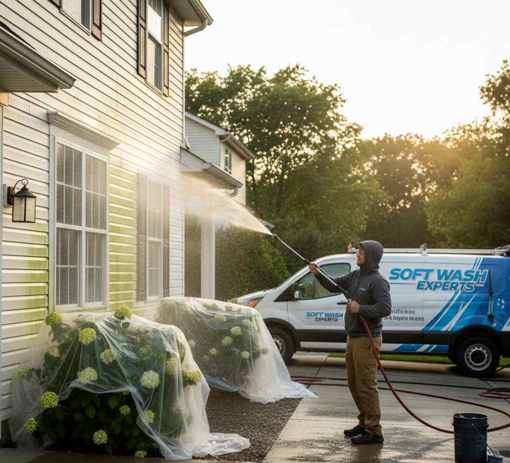 Profesyonel soft washing hizmeti: Gün Temizlik