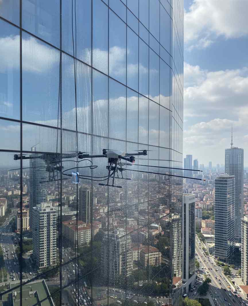 Drone ile Büyükçekmece dış cephe temizlik hizmetleri: Gün Temizlik Şirketi