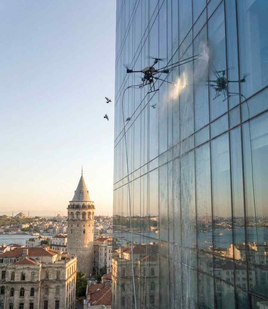 Drone ile Beyoğlu dış cephe temizlik hizmetleri: Gün Temizlik Şirketi