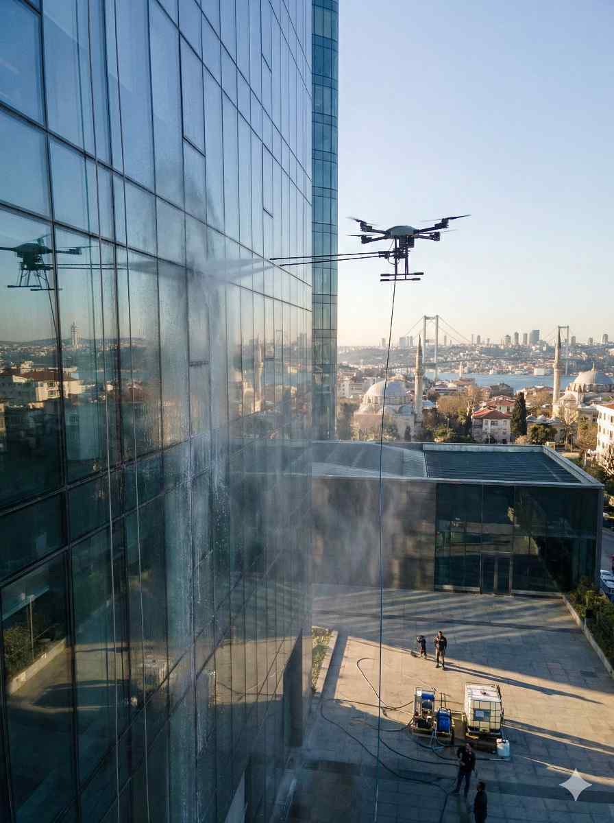 Drone ile Çekmeköy dış cephe temizliği hizmetleri: Gün Temizlik Şirketi