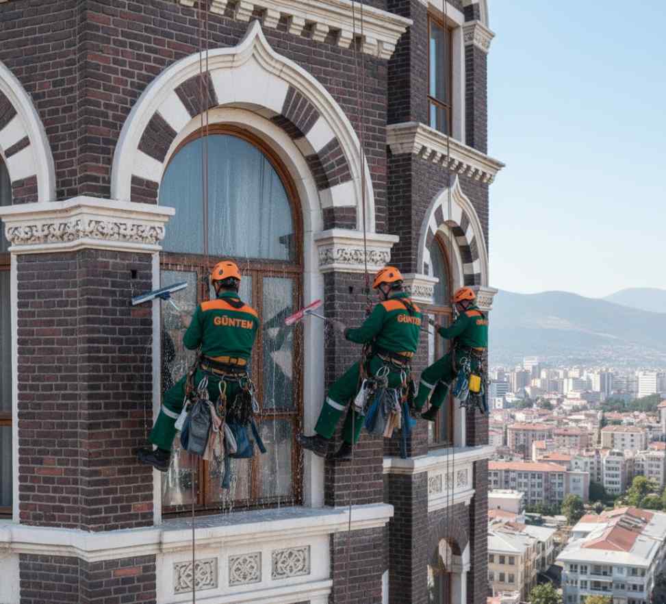 İple erişim yöntemi ile Üsküdar dış cephe temizliği hizmetleri: Gün Temizlik Şirketi