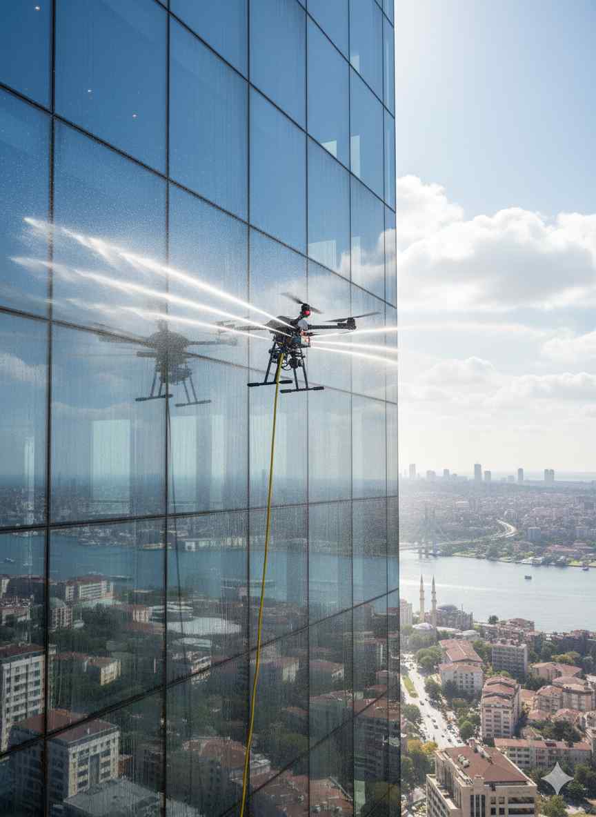 Drone ile Maltepe dış cephe temizliği hizmetleri