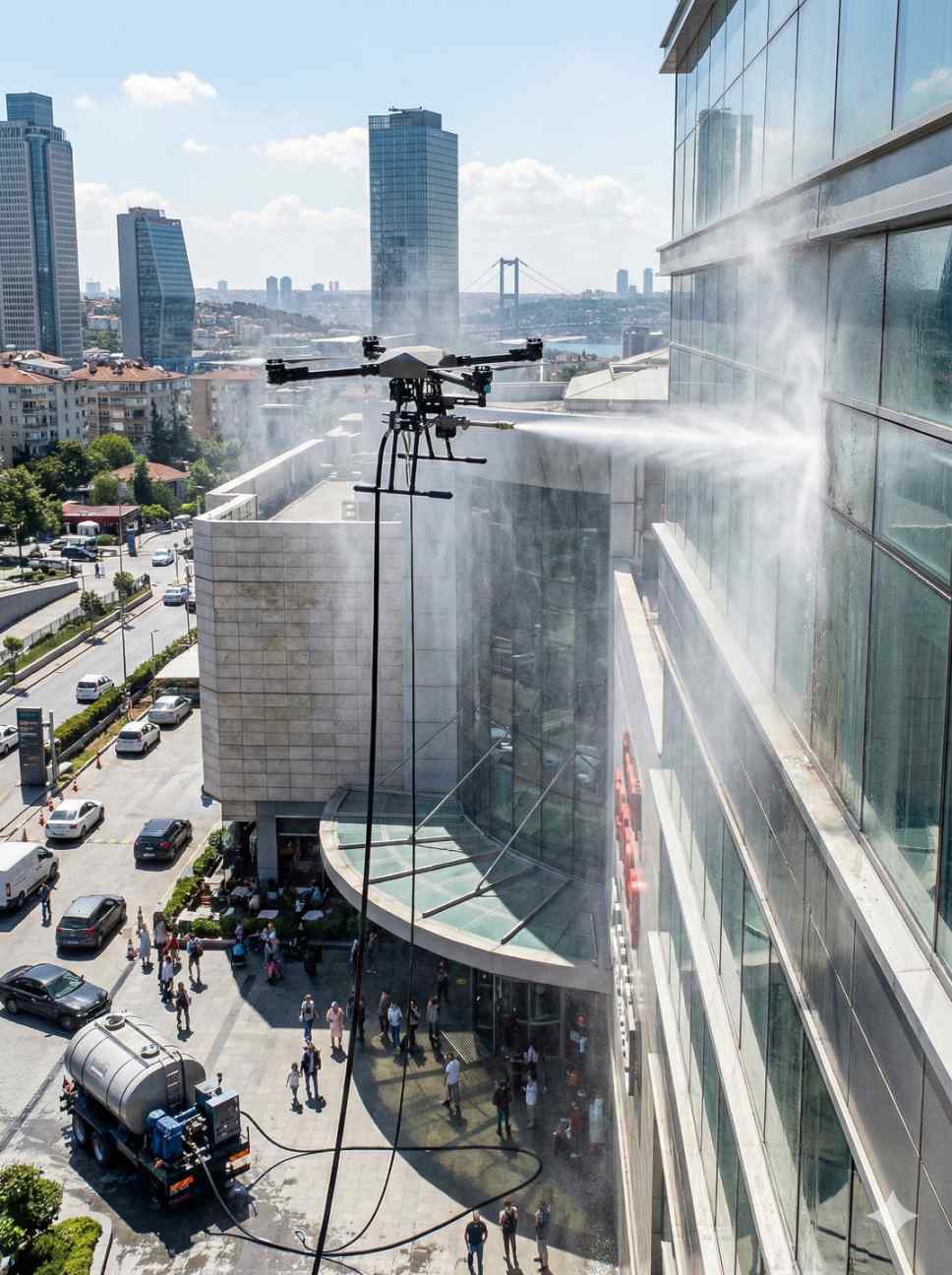Drone ile Sancaktepe dış cephe temizliği hizmetleri