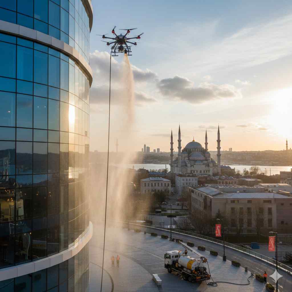 Drone ile Sarıyer dış cephe temizliği hizmetleri