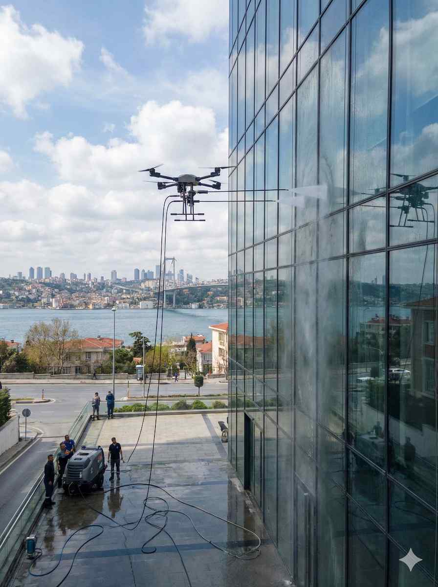 Drone ile Taksim dış cephe temizliği hizmetleri