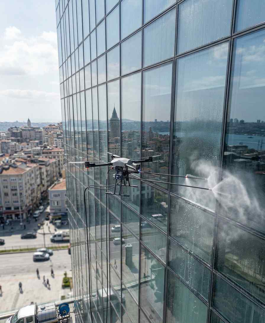 Drone ile Fındıkzade dış cephe temizliği hizmetleri