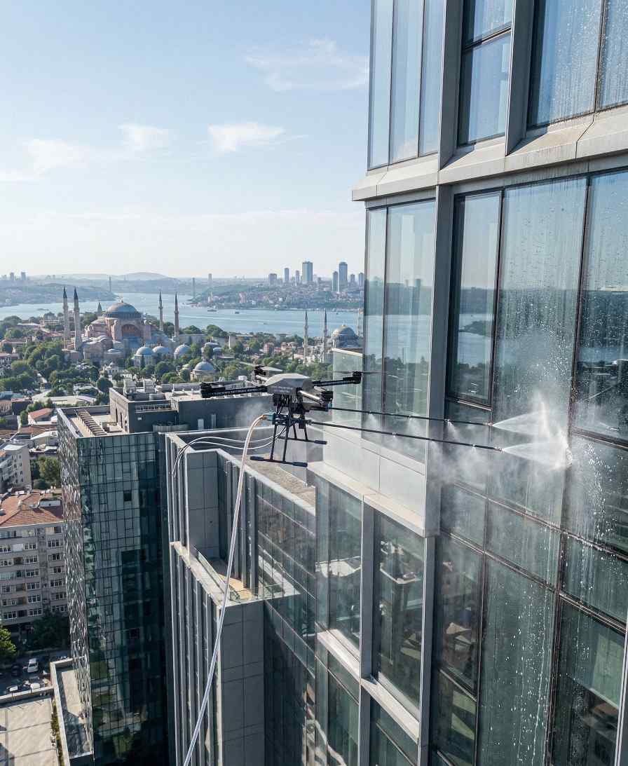 Drone ile Nişantaşı dış cephe temizliği hizmetleri