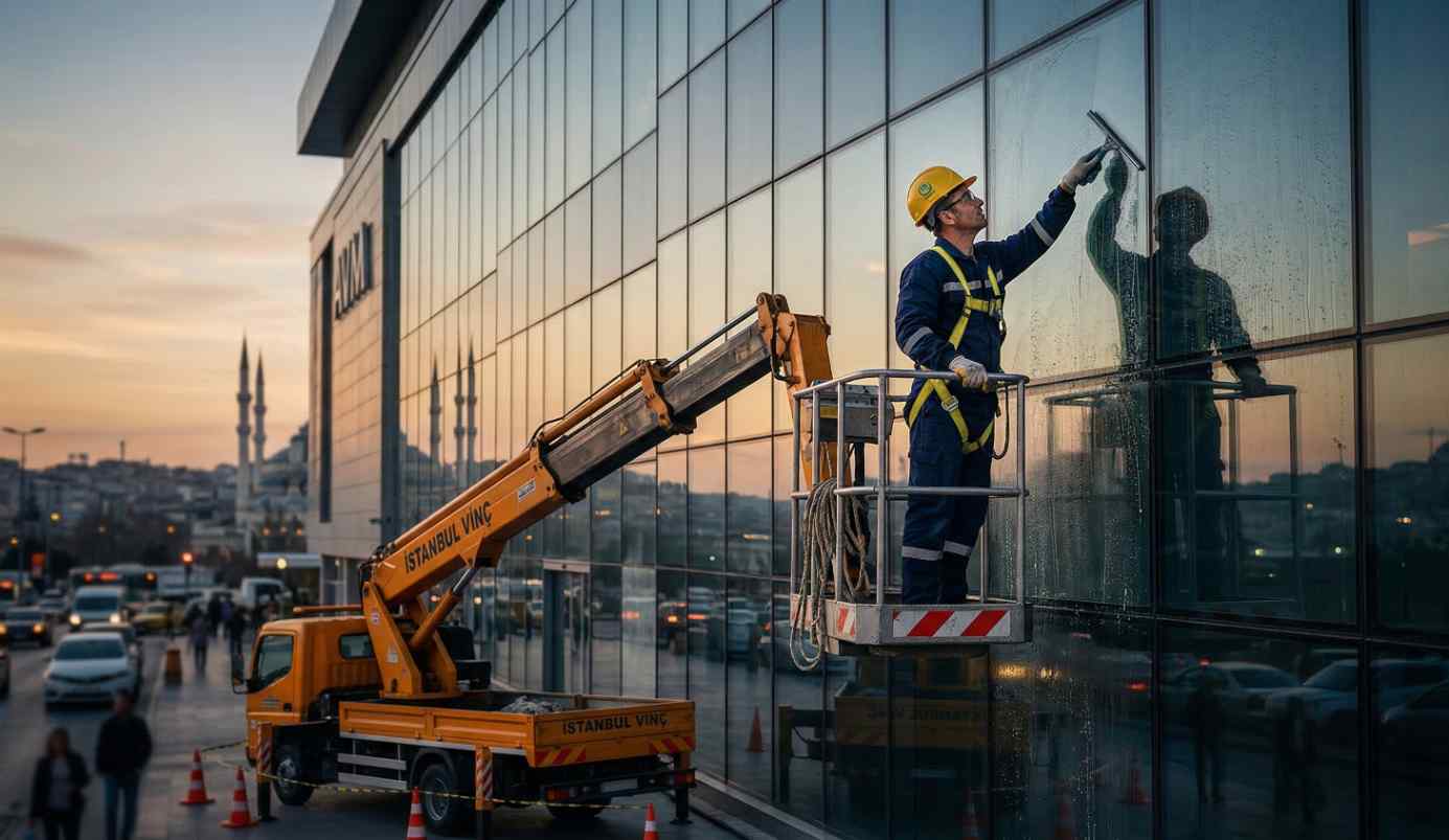Pendik'te vinçle dış cephe temizliği hizmetleri