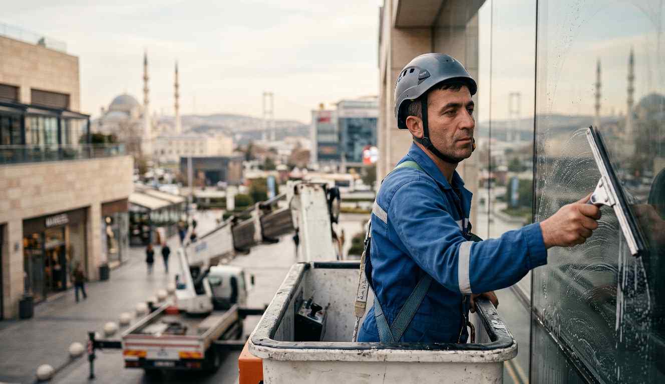 Hastane dış cephe hijyeni çalışmaları