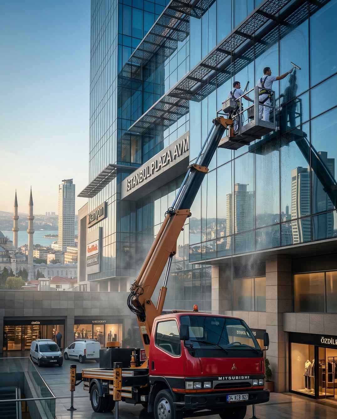Uzman dış cephe cam temizliği çalışmaları