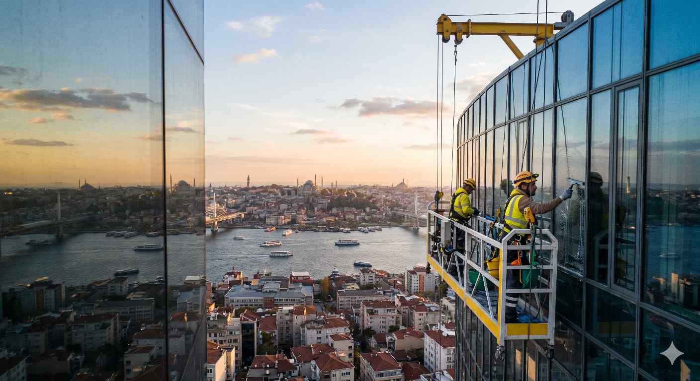 Sepetli platform ile Cihangir dış cephe temizlik hizmetleri